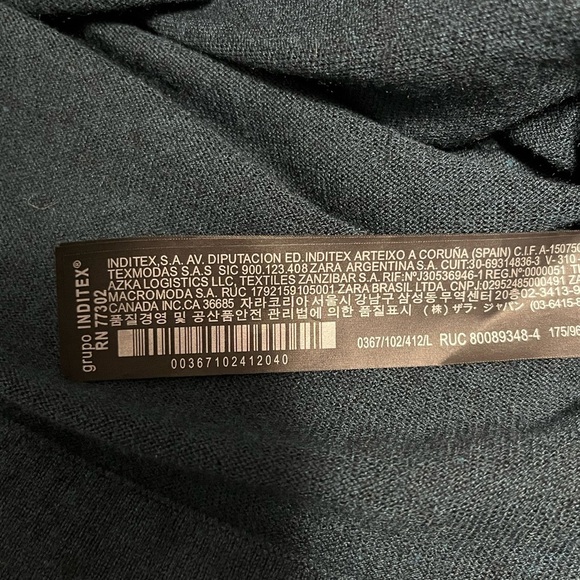 Zara Long Sleeve Cross Over Knit Sweater - Picture 4 of 12